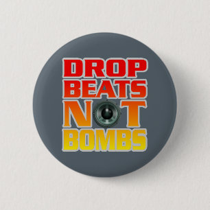 Badge Rond 5 Cm Bats de largage pas de bombes