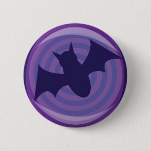 Badge Rond 5 Cm Bats d'Halloween