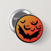 Badge Rond 5 Cm Bats d'Halloween (Devant & derrière)