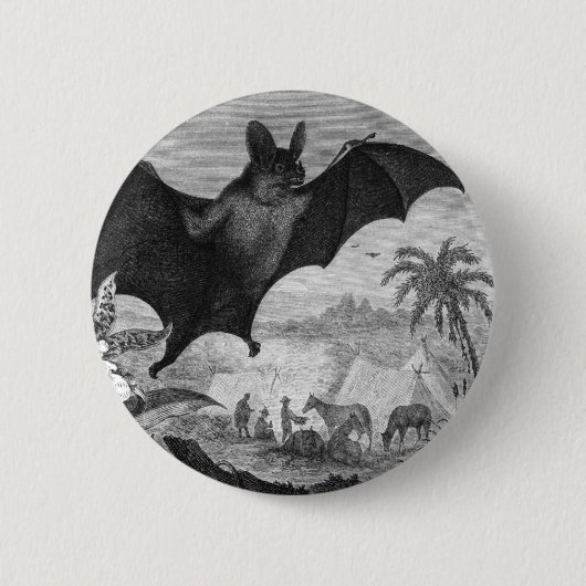 Badge Rond 5 Cm Batte de vampire (Devant)
