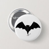 Badge Rond 5 Cm Batte noire effrayante (Devant & derrière)