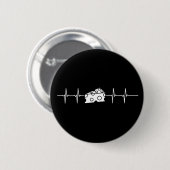 Badge Rond 5 Cm Battement de cœur de fromage (Devant & derrière)