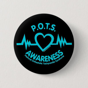 Badge Rond 5 Cm Battement de coeur de POTS…