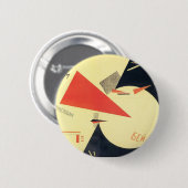 Badge Rond 5 Cm Battement d'EL Lissitzky- les blancs avec la cale (Devant & derrière)