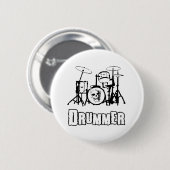 Badge Rond 5 Cm Batteur (Devant & derrière)