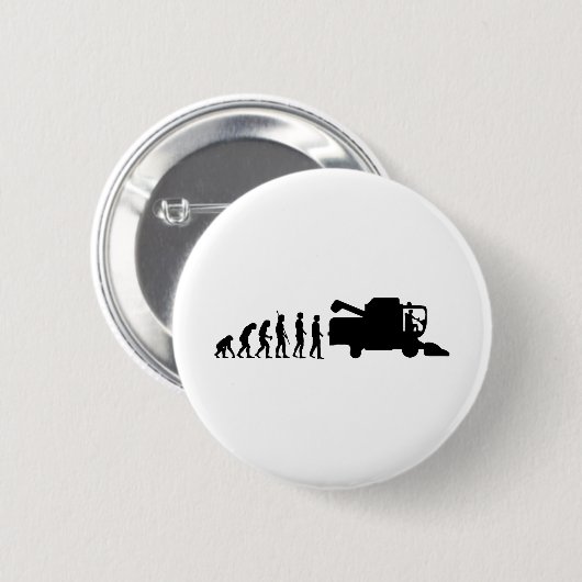Badge Rond 5 Cm Batteuse d'évolution (Devant & derrière)