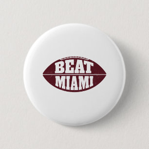 Badge Rond 5 Cm Battez Miami Vintage Aggie Football Gameday samedi
