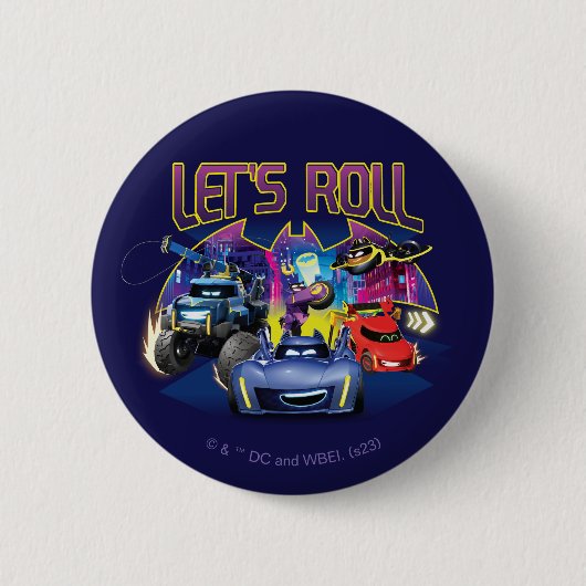 Badge Rond 5 Cm Batwheel™ Team - Let's Roll (Devant)