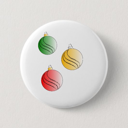 Badge Rond 5 Cm Baubales de Noël (Devant)