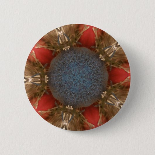Badge Rond 5 Cm Baubles de décoration de Noël rouge bleu (Devant)