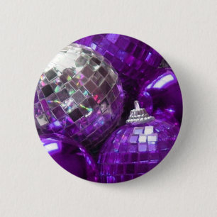 Badge Rond 5 Cm Baubles violets
