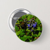 Badge Rond 5 Cm Baume d'abeille pourpre et bourdon (Devant & derrière)