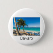 Badge Rond 5 Cm Bavaro Beach Caraïbes République Dominicaine Souve (Devant)