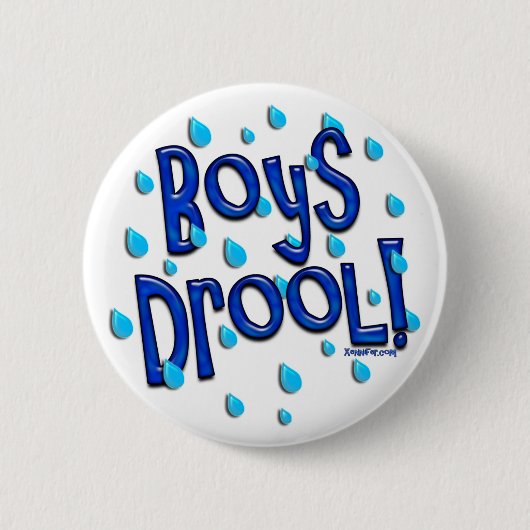 Badge Rond 5 Cm Bave de garçons ! Bouton (Devant)