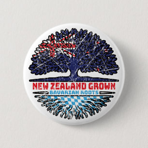 Badge Rond 5 Cm Bavière Bavière Nouvelle-Zélande Arbre Nouvelle-Zé