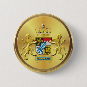 Badge Rond 5 Cm Bavière Manteau d'armoiries