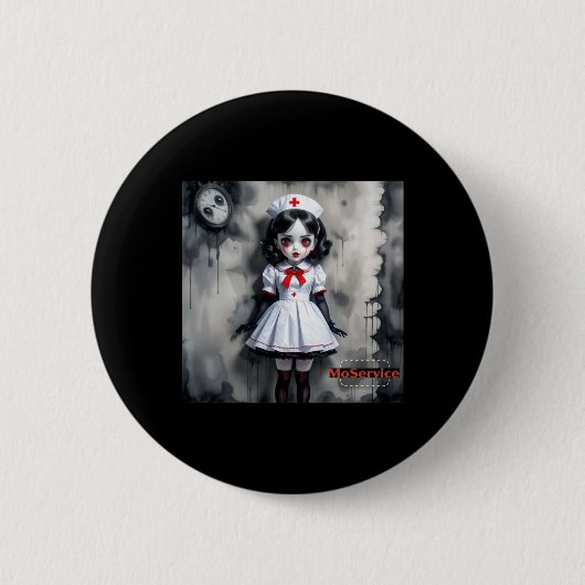 Badge Rond 5 Cm Bb Infirmière Sticker (Devant)