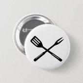 Badge Rond 5 Cm BBQ - Barbecue (Devant & derrière)