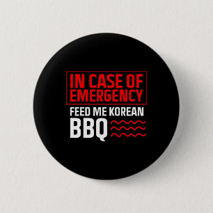 Badge Rond 5 Cm Bbq coréen - Ventilateur Coréen - Bbqs Coréen - Co