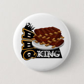 Badge Rond 5 Cm BBQ KING ! Icône côtes (Devant)