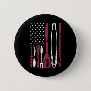Badge Rond 5 Cm Bbq Smoker Byrbecue Chef Tabagisme Outils Grilling