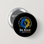Badge Rond 5 Cm Be enfant Syndrome de Down (Devant & derrière)