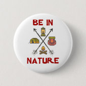 Badge Rond 5 Cm Be In Nature (Devant)