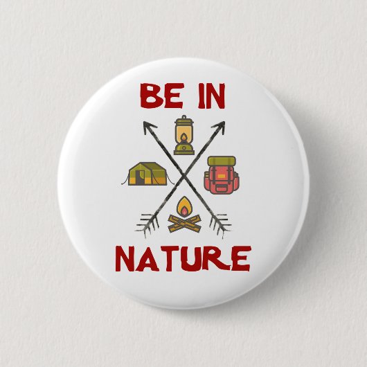 Badge Rond 5 Cm Be In Nature (Devant)