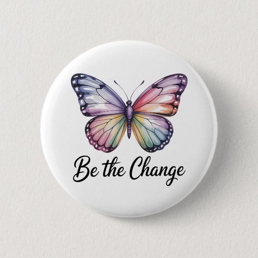 Badge Rond 5 Cm be the Change (Devant)