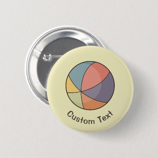 Badge Rond 5 Cm Beach Ball (Devant & derrière)