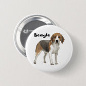 Badge Rond 5 Cm Beagle (Devant & derrière)