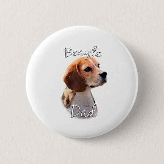 Badge Rond 5 Cm Beagle papa 2 (Devant)