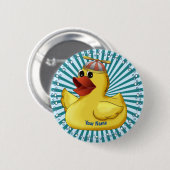 Badge Rond 5 Cm Béanie Casquette Canard en caoutchouc (Devant & derrière)