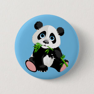 Badge Rond 5 Cm Bear de Panda de caricature mignonne