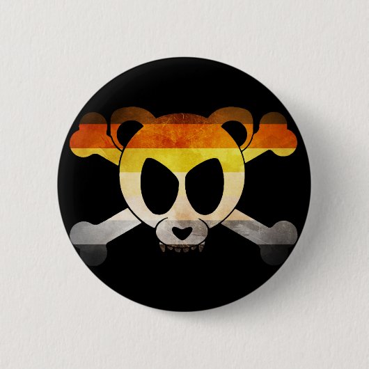 Badge Rond 5 Cm Bear Flag Skull (Devant)