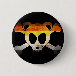 Badge Rond 5 Cm Bear Flag Skull