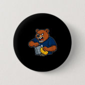 Badge Rond 5 Cm Bear Grating Cheese Funny  (Devant)