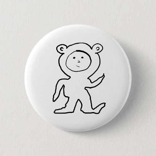 Badge Rond 5 Cm Bear Jammies Kid (Devant)