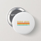 Badge Rond 5 Cm BEAR LAKE UTAH Fun Fishing Camping été (Devant & derrière)