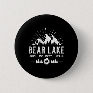 Badge Rond 5 Cm Bear Lake Utah - Ski de montagne Randonnée pêche