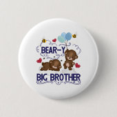 Badge Rond 5 Cm Bear y Big Brother Fils de frère (Devant)