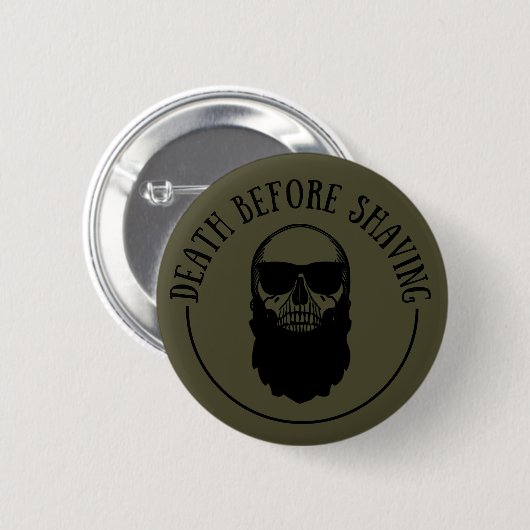 Badge Rond 5 Cm Bearded cite drôle barbe dire cadeaux (Devant & derrière)