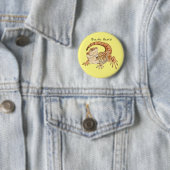 Badge Rond 5 Cm Beardie Bestie ! (En situation)