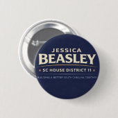 Badge Rond 5 Cm Beasley pour SC House 11 (Devant & derrière)