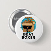 Badge Rond 5 Cm Beat Boxer Funny Beatboxbox Pun (Devant & derrière)