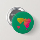 Badge Rond 5 Cm Beau bouton de coeurs (Devant & derrière)