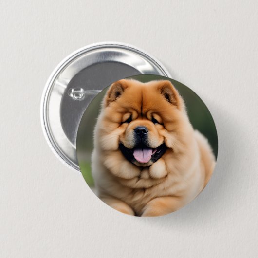 Badge Rond 5 Cm Beau Chow Chow Chow (Devant & derrière)