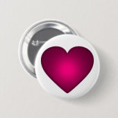 Badge Rond 5 Cm Beau coeur rouge (Devant & derrière)