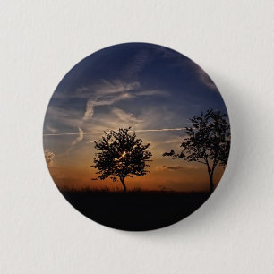 Badge Rond 5 Cm Beau coucher de soleil paysage Pittoresque Art pho
