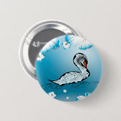 Badge Rond 5 Cm Beau cygne (Devant & derrière)